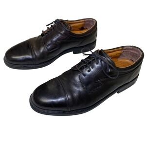G.H. Bass & Co. Mardi Cap Toe Oxford Dress Shoes Men's Size 12 M Black Italy